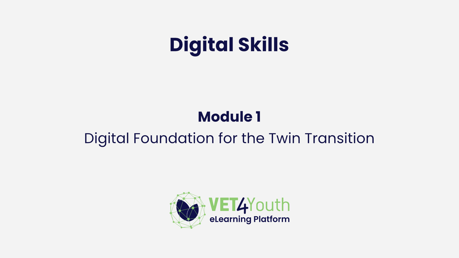 Module 1: Digital Foundation for the Twin Transition